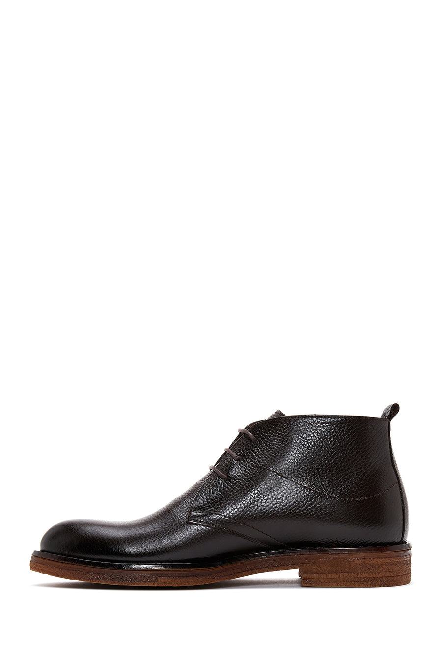 Men's Brown Lace-Up Leather Casual Boots