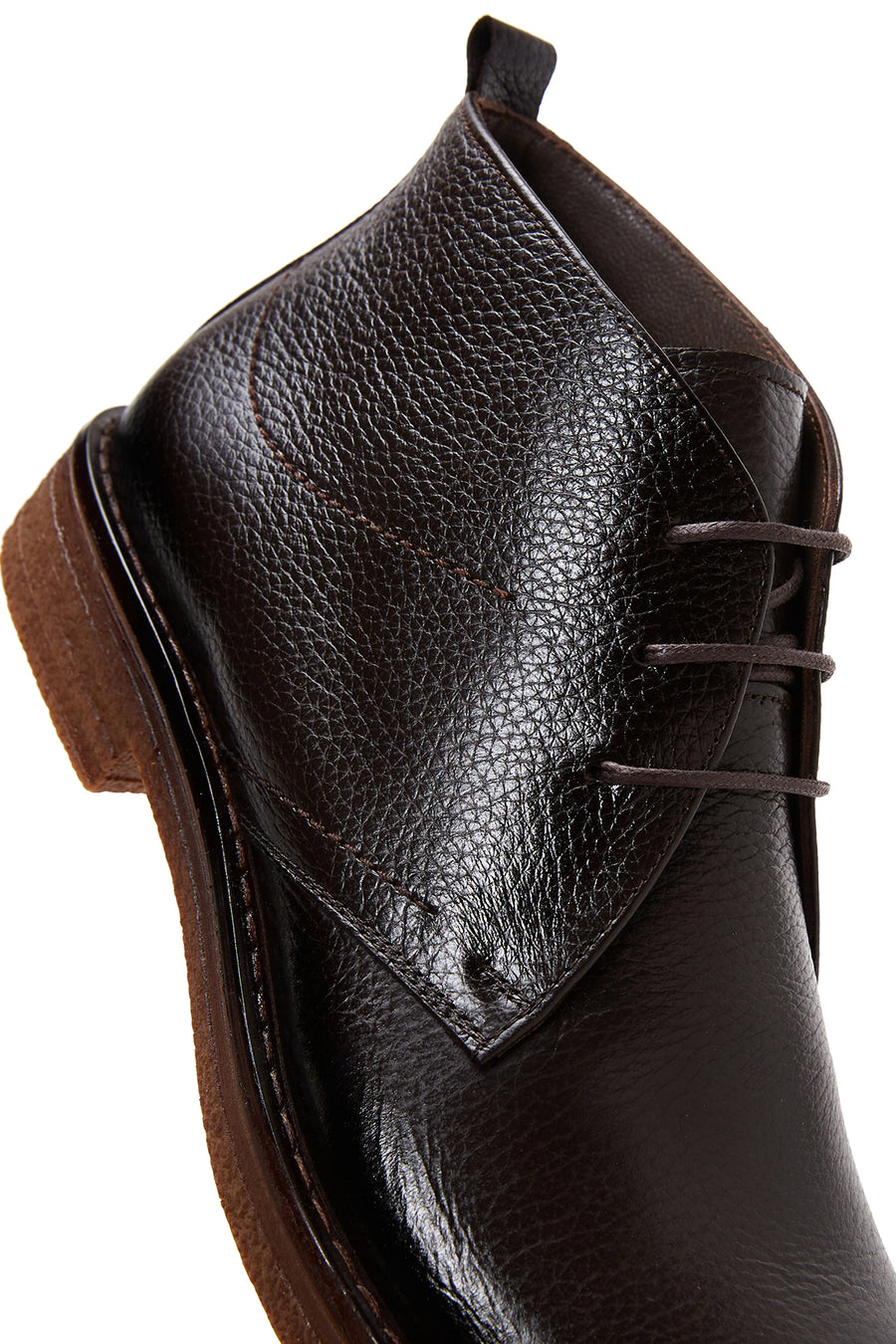 Men's Brown Lace-Up Leather Casual Boots