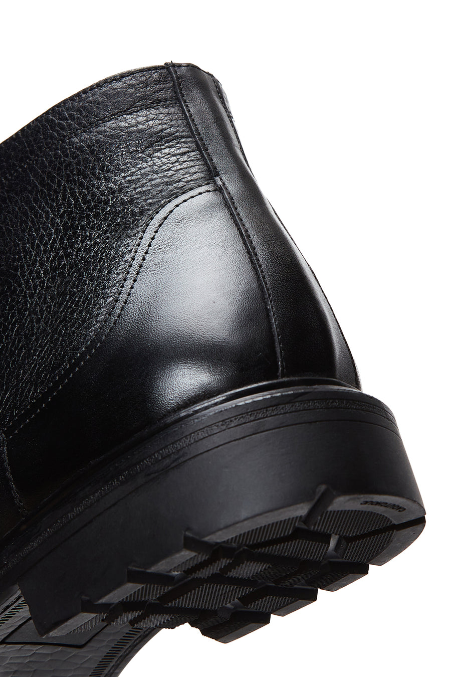 
Men's Black Zippered Leather Casual Boot
