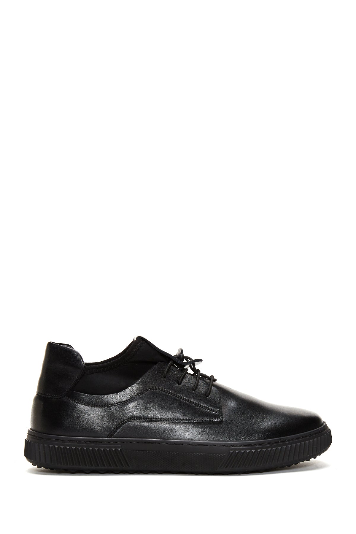 Men's Black Leather Casual Sneaker 23WFD601718 | Derimod
