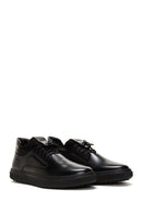 Men's Black Leather Casual Sneaker | Derimod