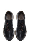 Men's Black Leather Sneaker | Derimod