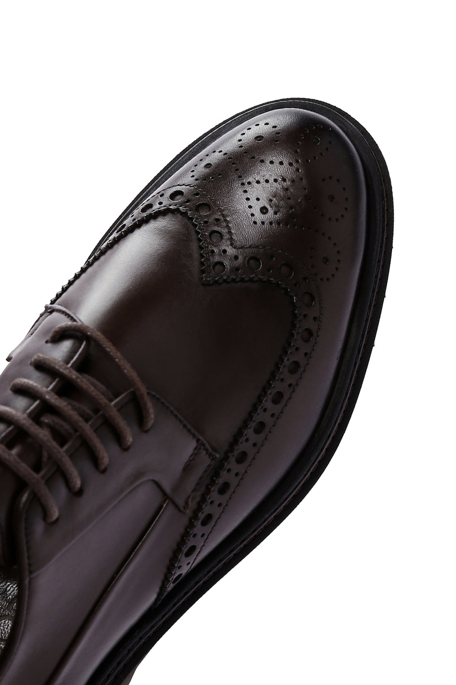 Men's Brown Leather Thick Soled Casual Shoes