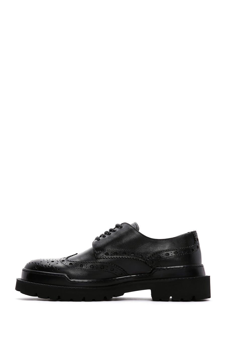 Men's Black Leather Casual Shoes