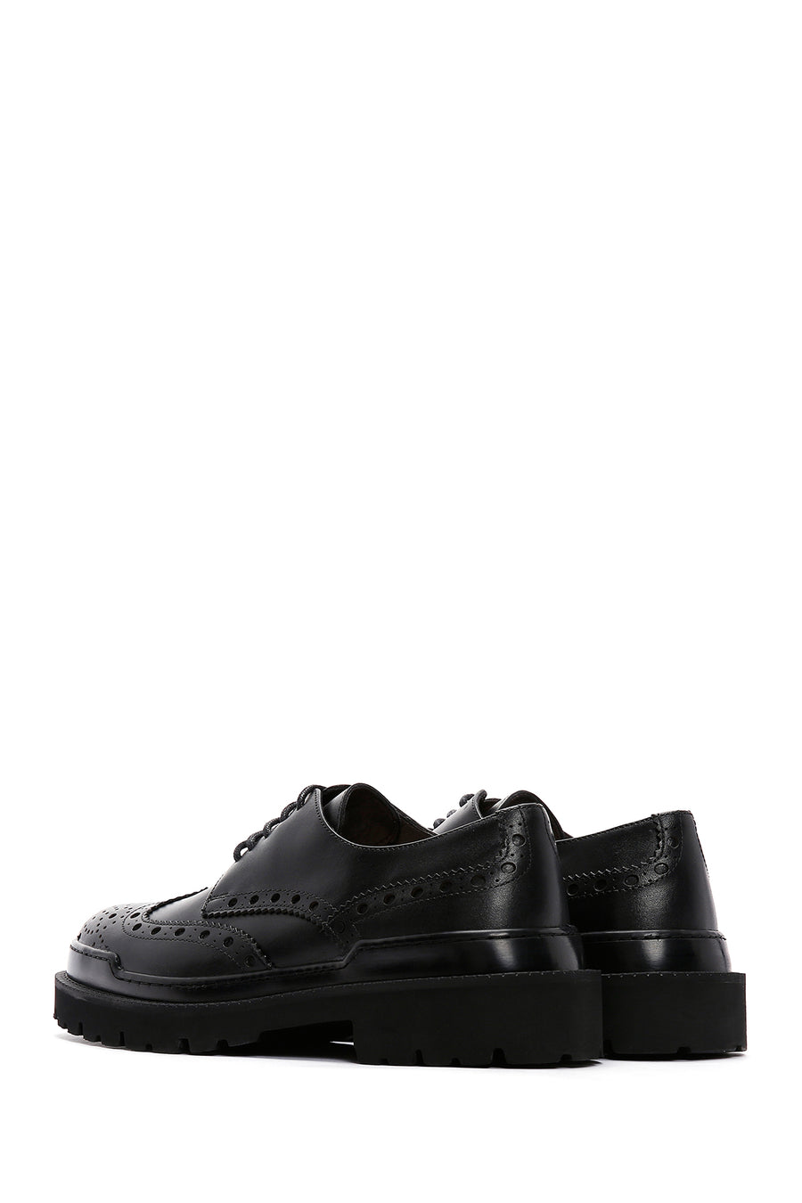 Men's Black Leather Casual Shoes