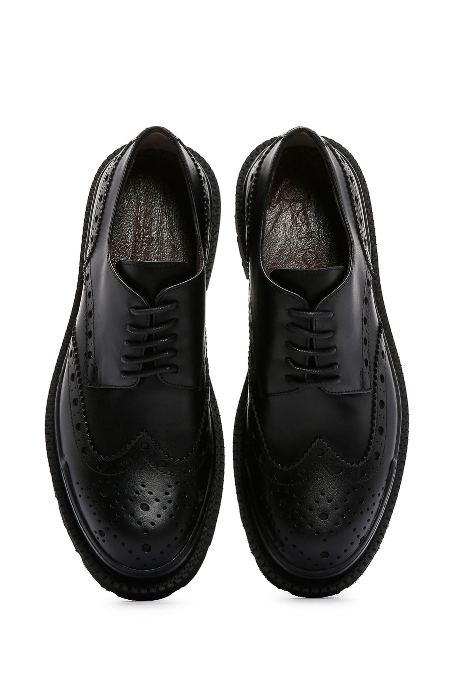 Men's Black Leather Casual Shoes