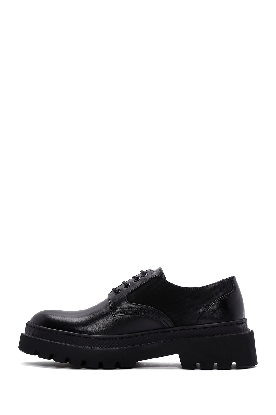 Men's Black Leather Casual Shoes