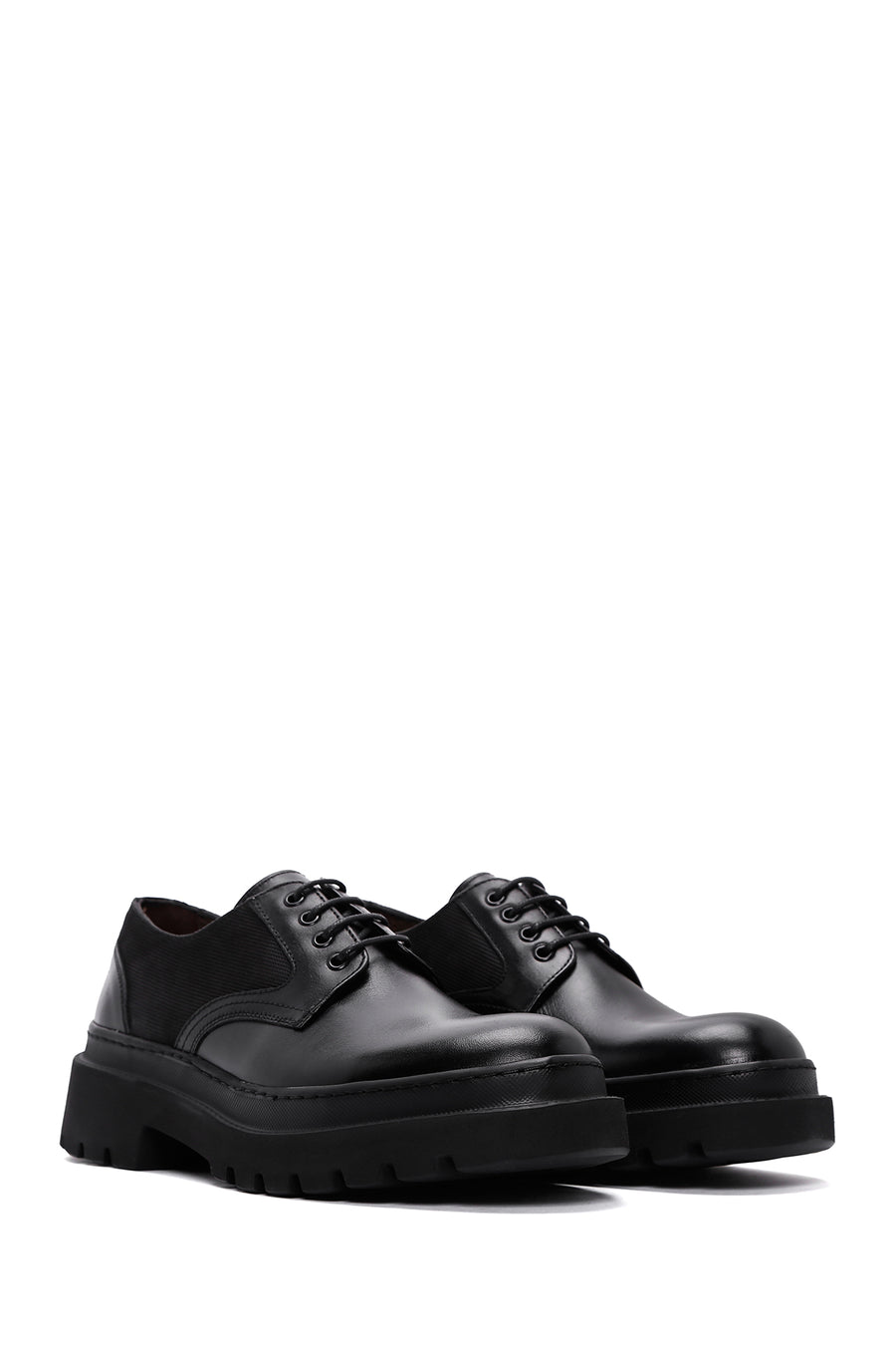 Men's Black Leather Casual Shoes
