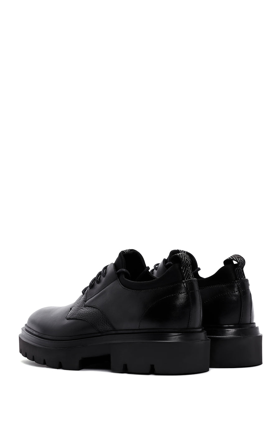 Men's Black Leather Casual Shoes