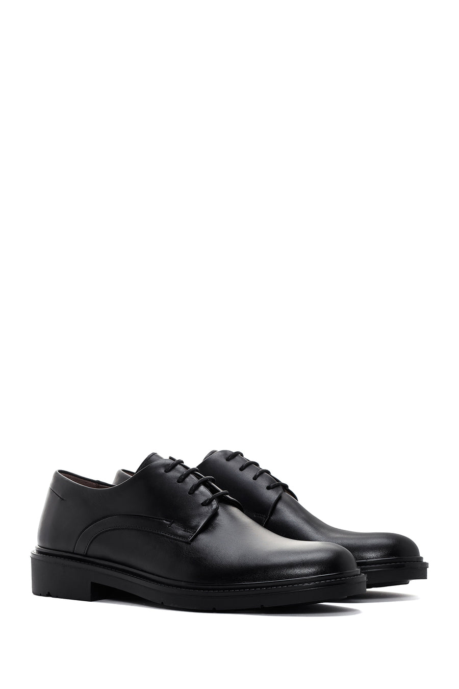 Men's Black Leather Casual Shoes