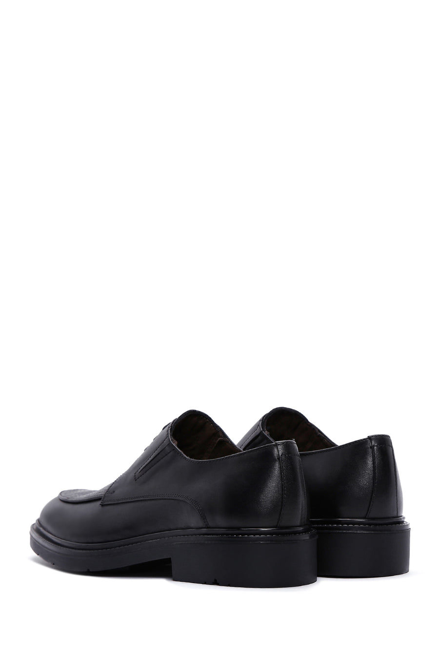 Men's Black Leather Casual Shoes