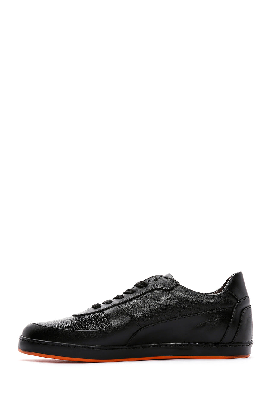Men's Black Leather Casual Sneaker