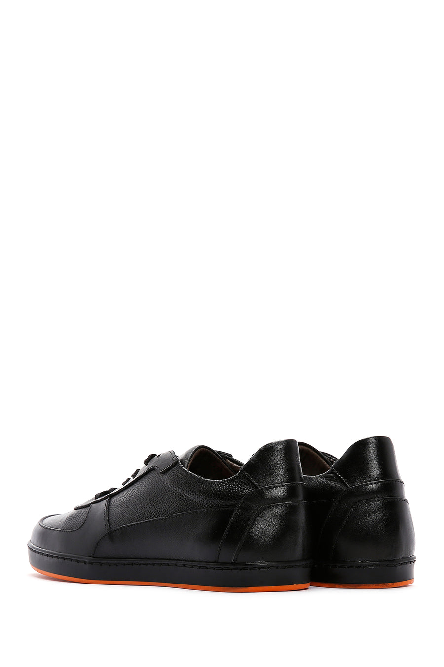 Men's Black Leather Casual Sneaker