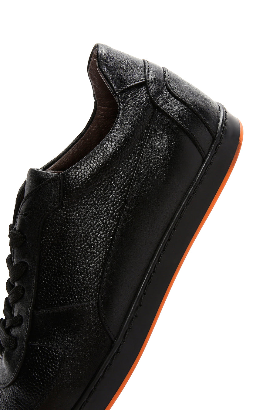 Men's Black Leather Casual Sneaker