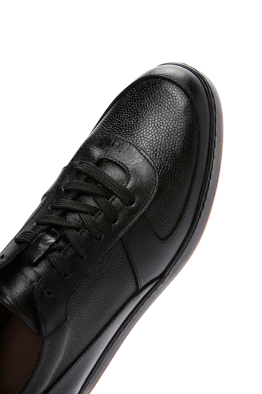 Men's Black Leather Casual Sneaker