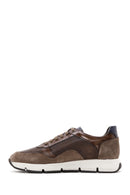 Men's Brown Leather Suede Detailed Sneaker | Derimod