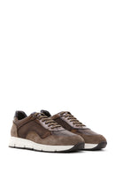 Men's Brown Leather Suede Detailed Sneaker | Derimod