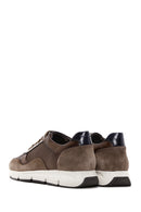 Men's Brown Leather Suede Detailed Sneaker | Derimod