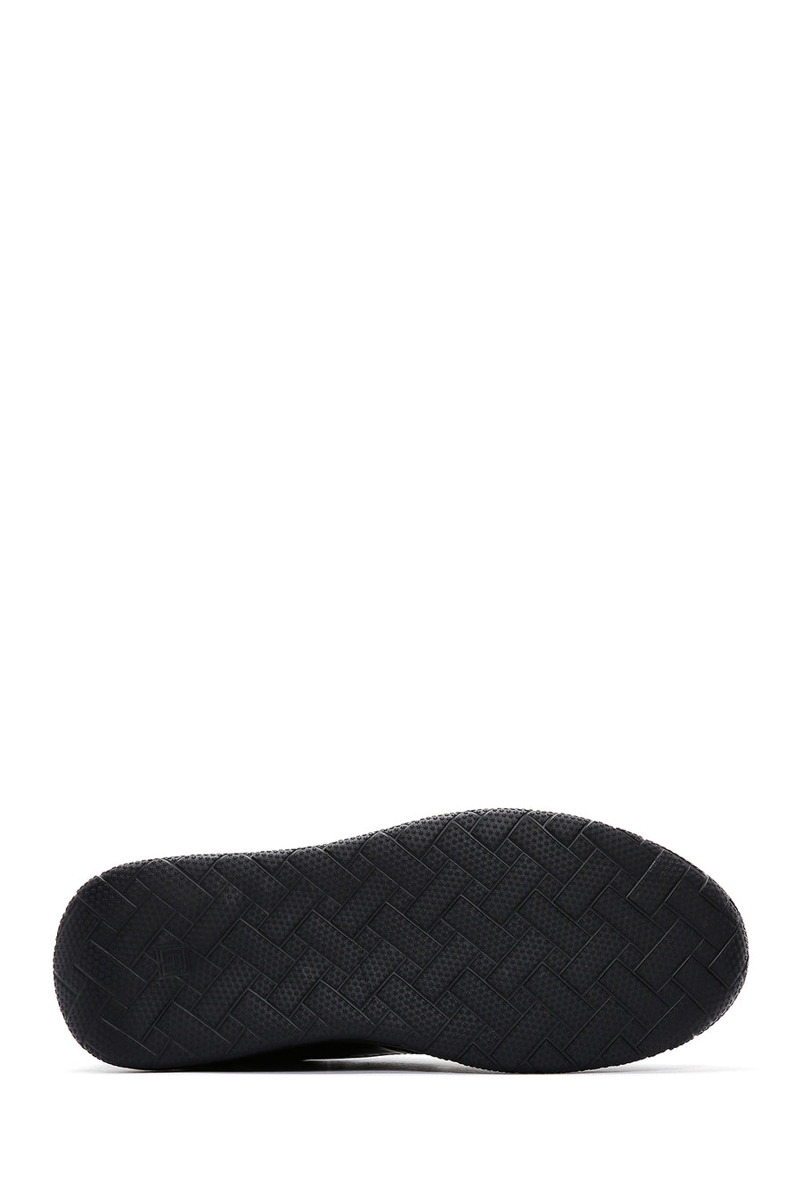 Men's Black Leather Thick Soled Sneaker