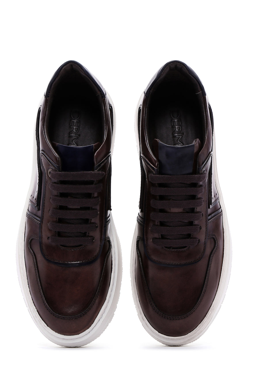 Men's Brown Leather Thick Sole Sneaker