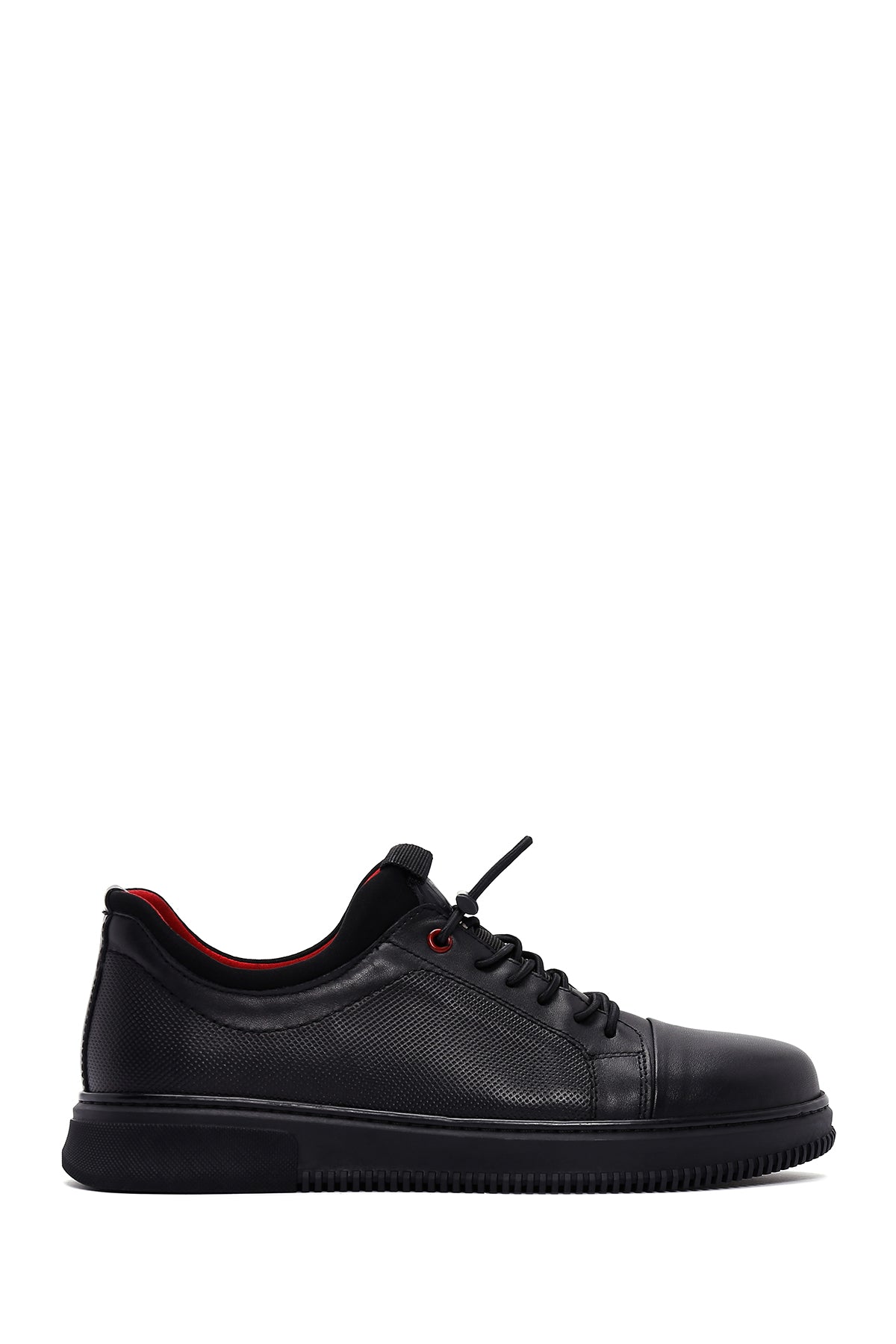 Men's Black Leather Sneaker 23WFD608226 | Derimod