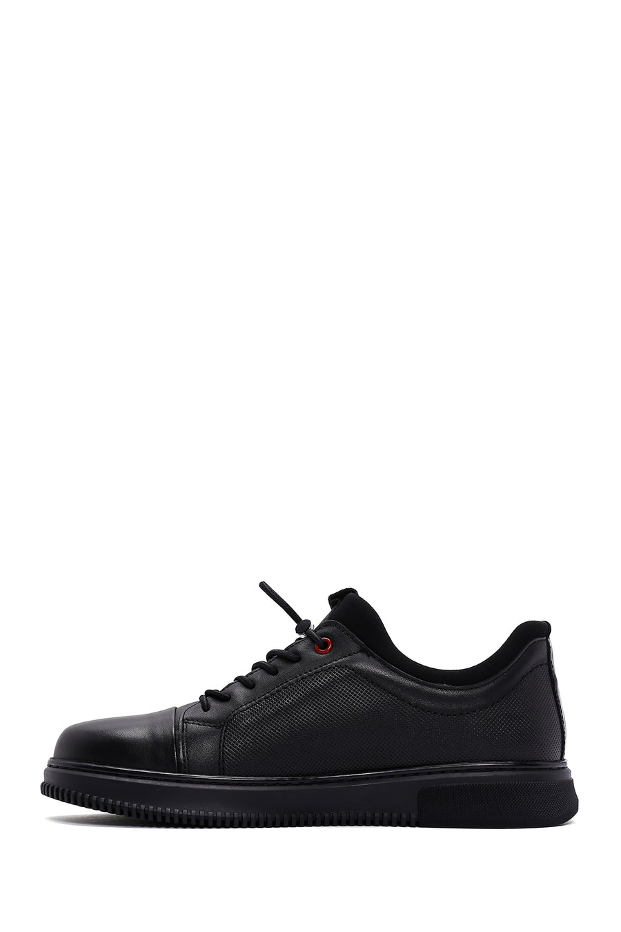Men's Black Leather Sneaker