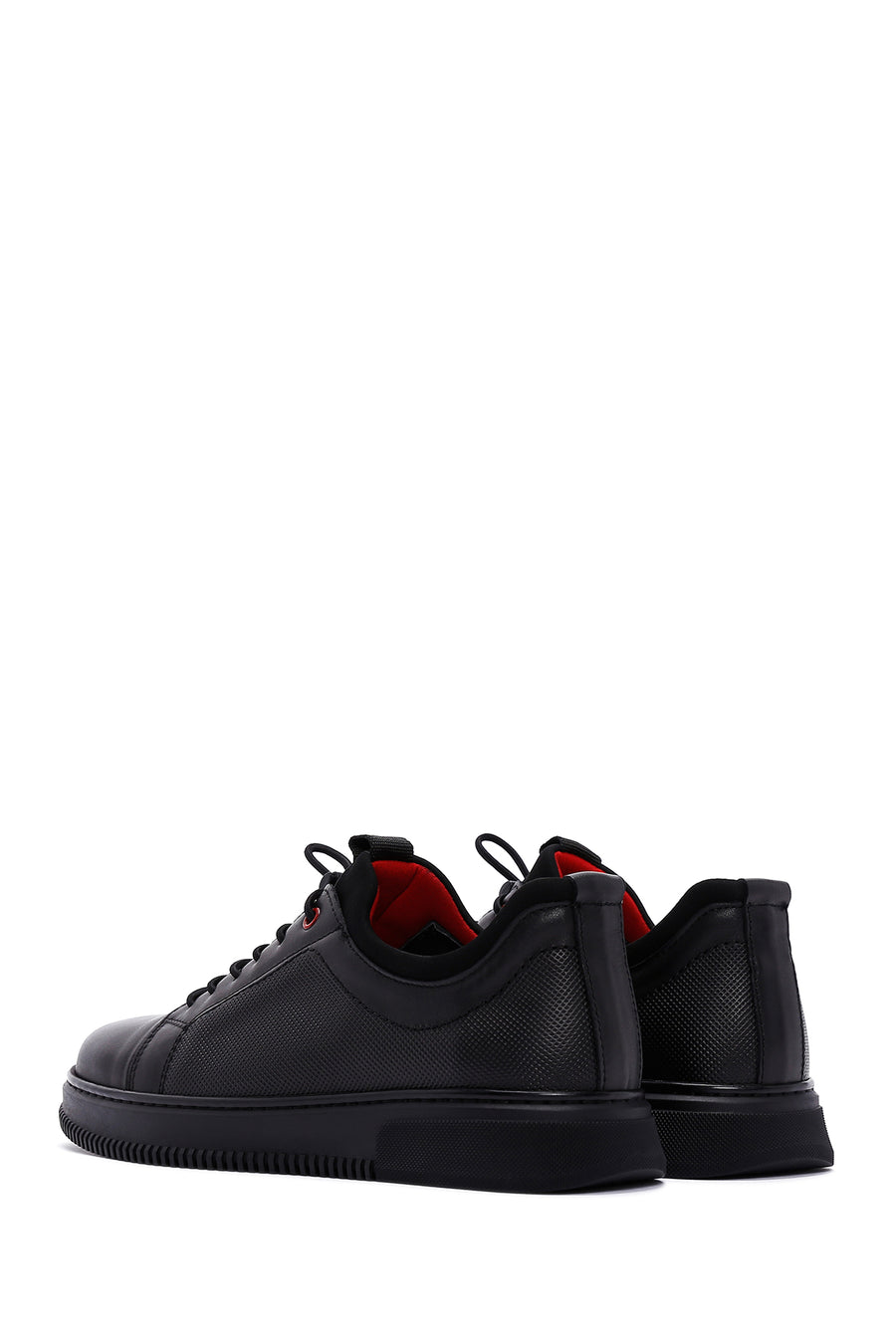 Men's Black Leather Sneaker
