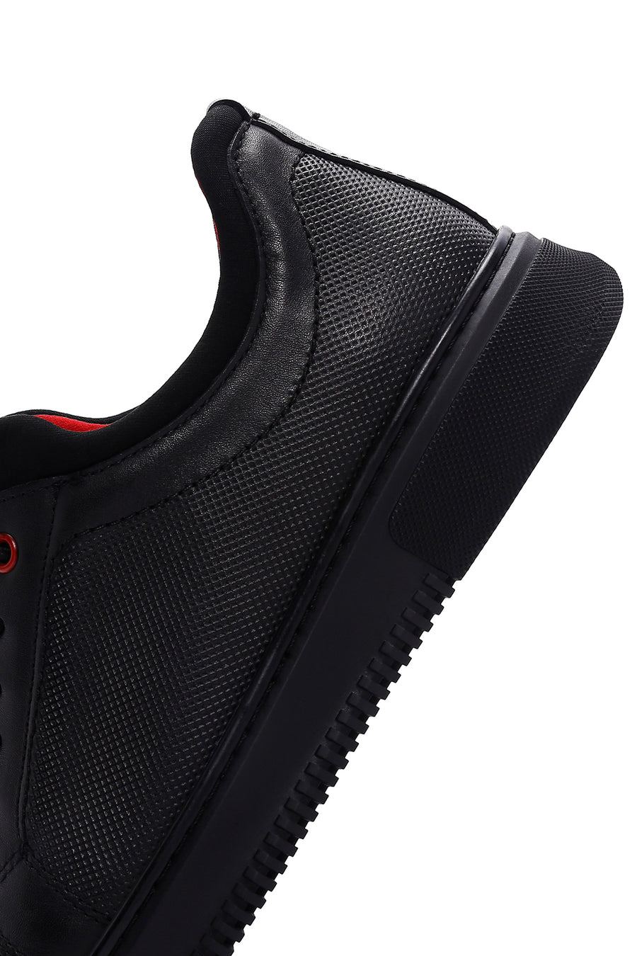 Men's Black Leather Sneaker