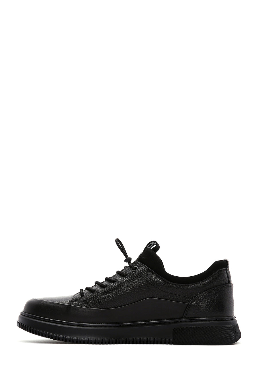 Erkek Siyah Deri Sneaker