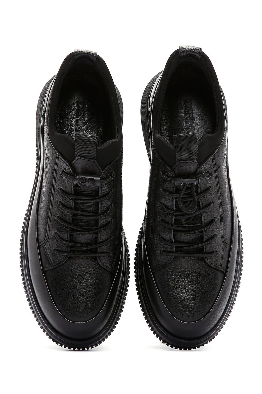 Erkek Siyah Deri Sneaker