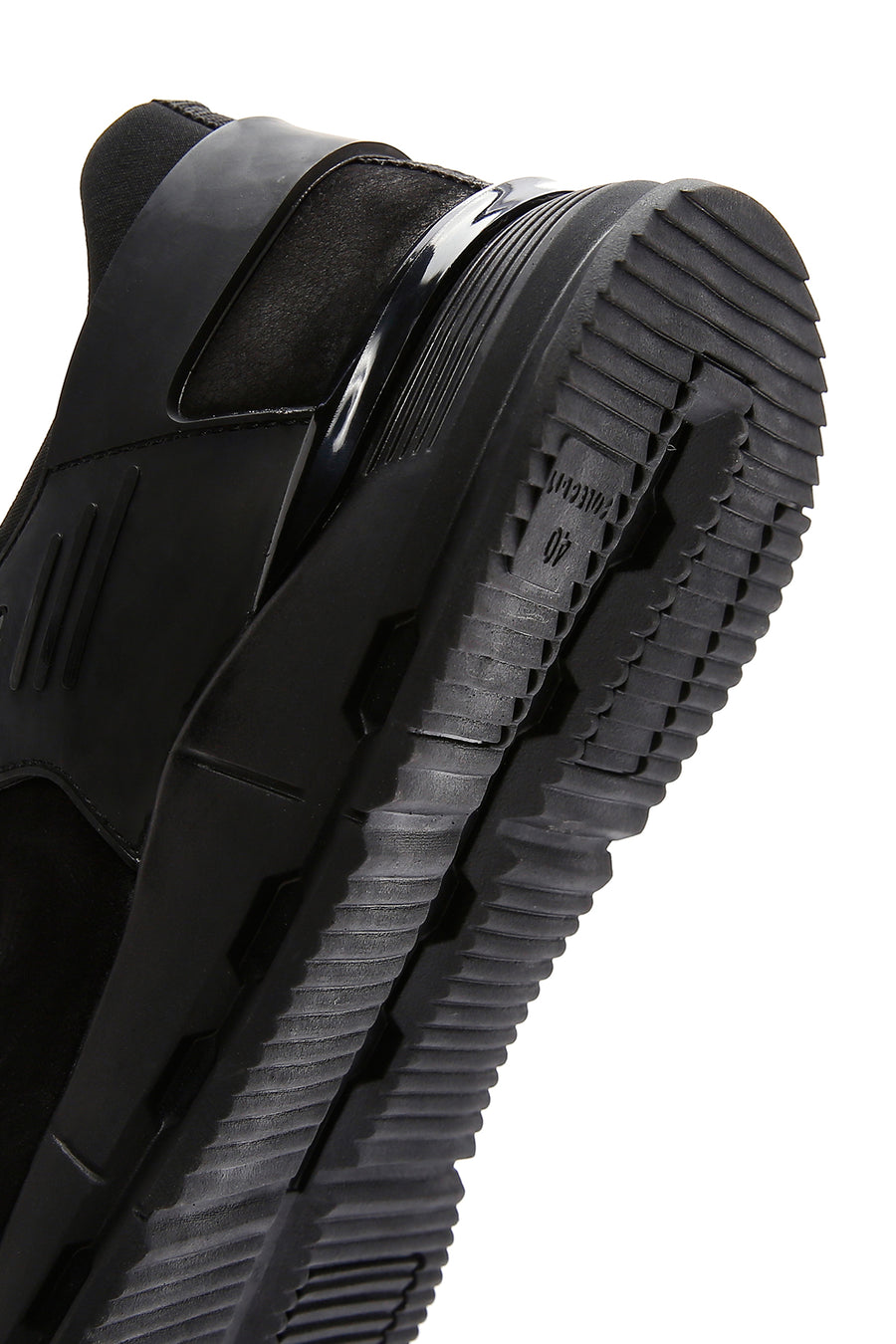 Erkek Siyah Nubuk Deri Detaylı Sneaker