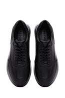 Men's Black Nubuck Leather Sneaker | Derimod