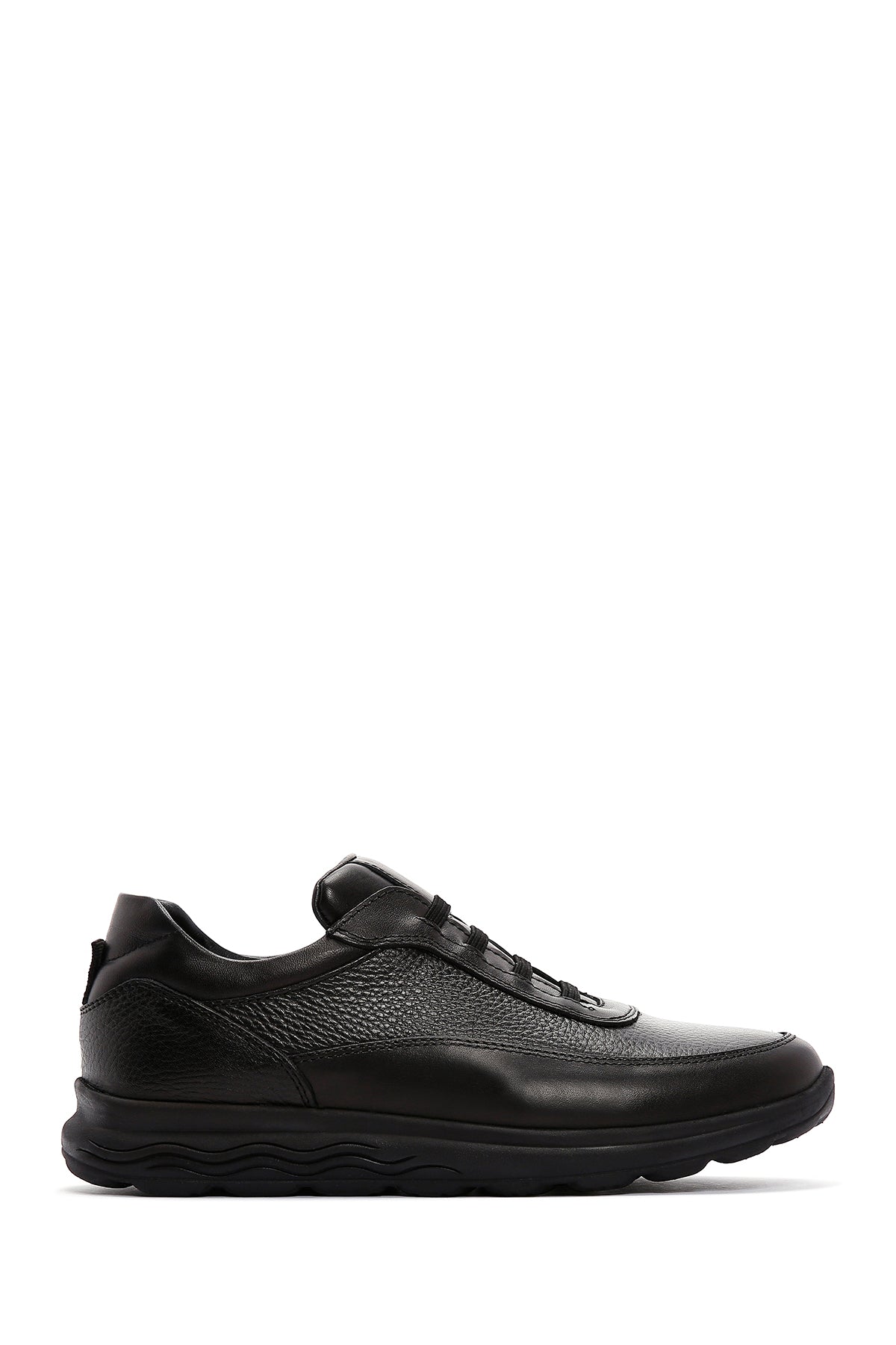 Men's Black Leather Casual Sneaker 23WFD6088FT | Derimod