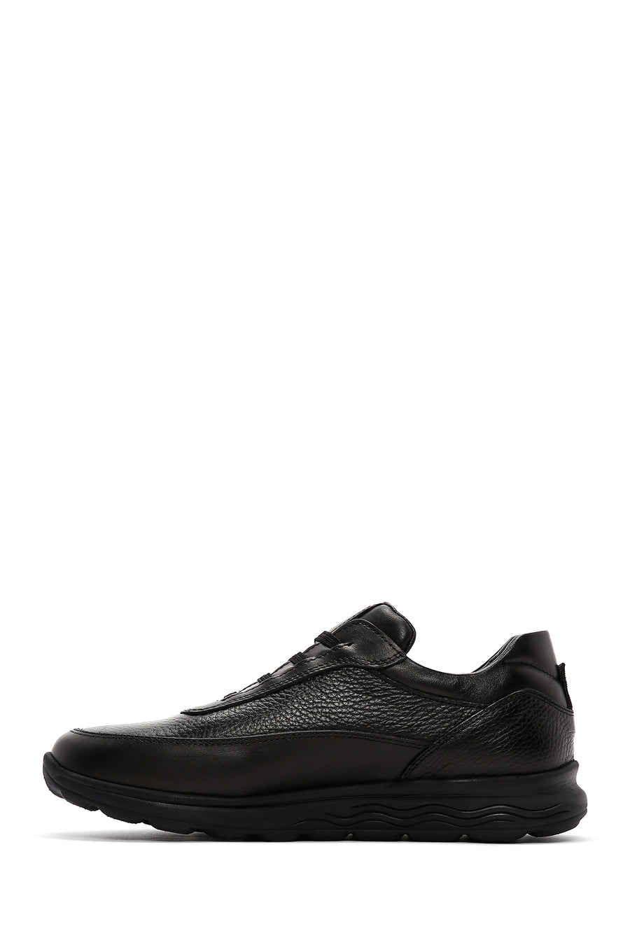 Men's Black Leather Casual Sneaker
