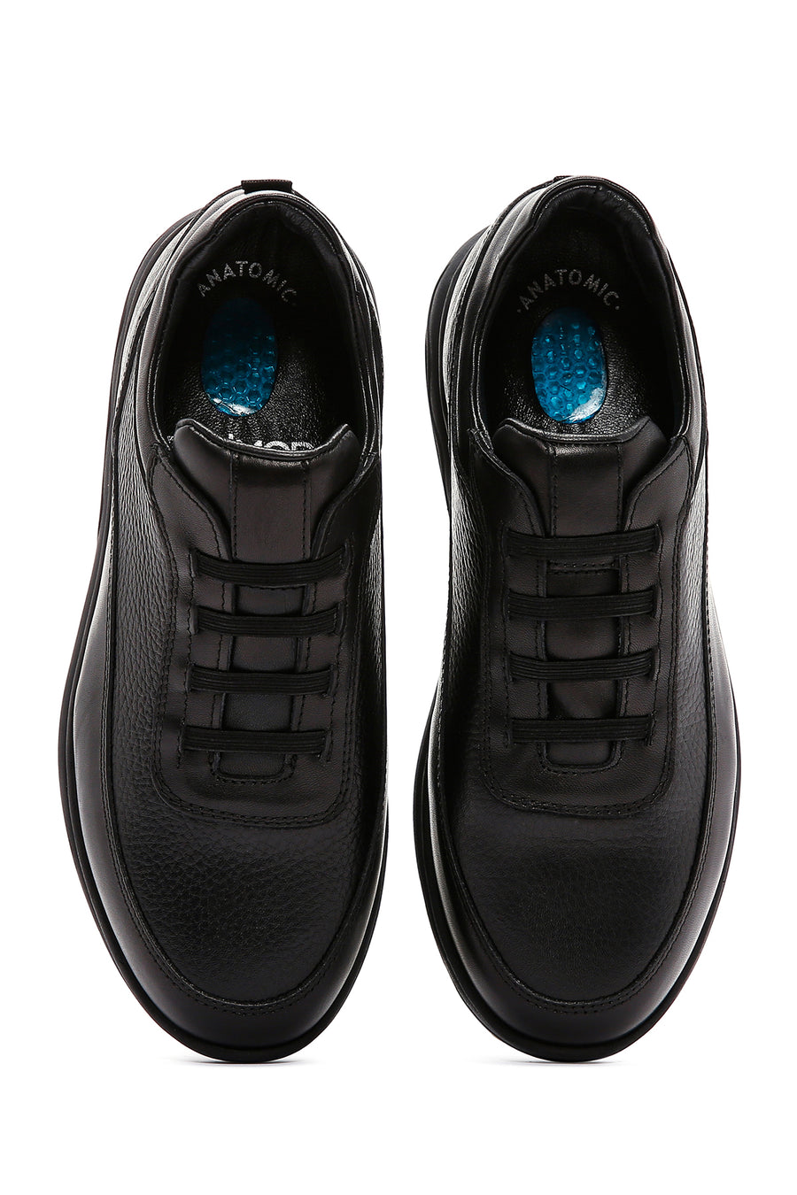 Men's Black Leather Casual Sneaker