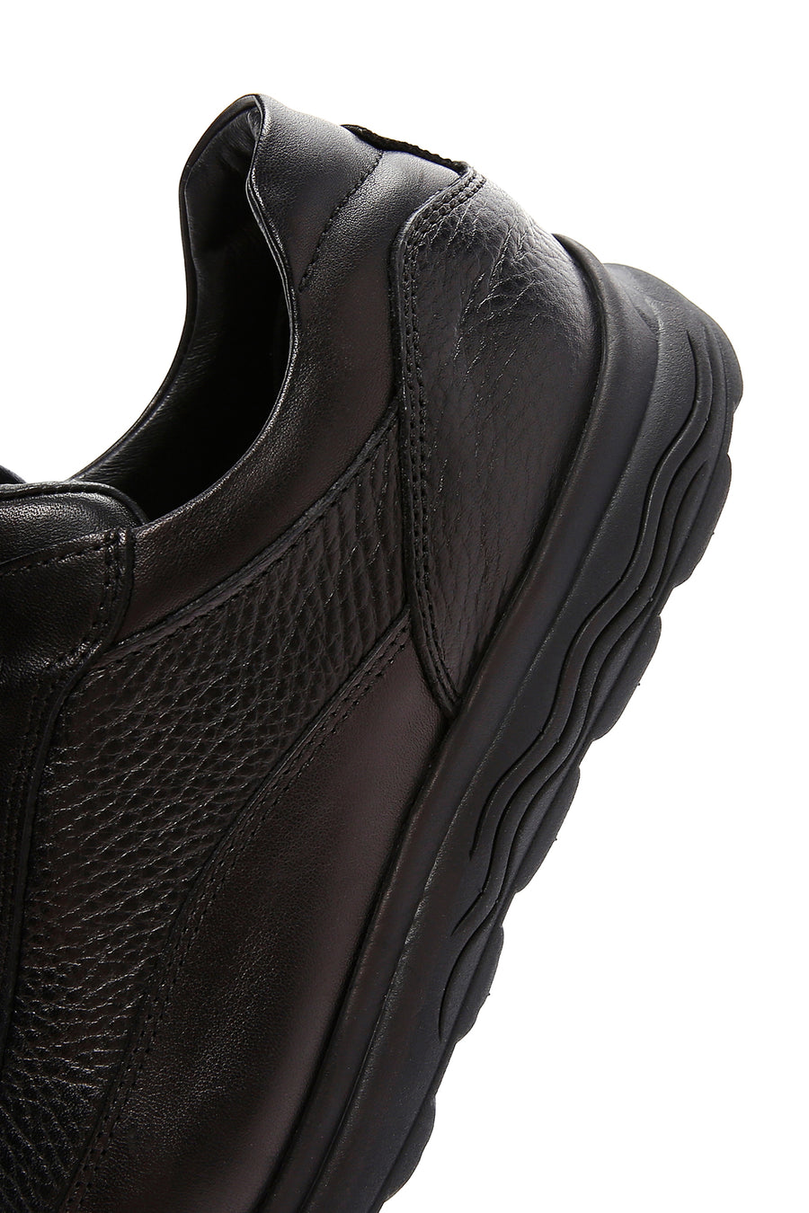 Men's Black Leather Casual Sneaker