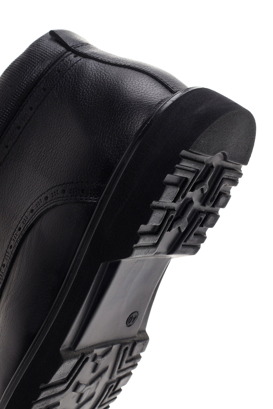 Men's Black Zippered Casual Leather Boots