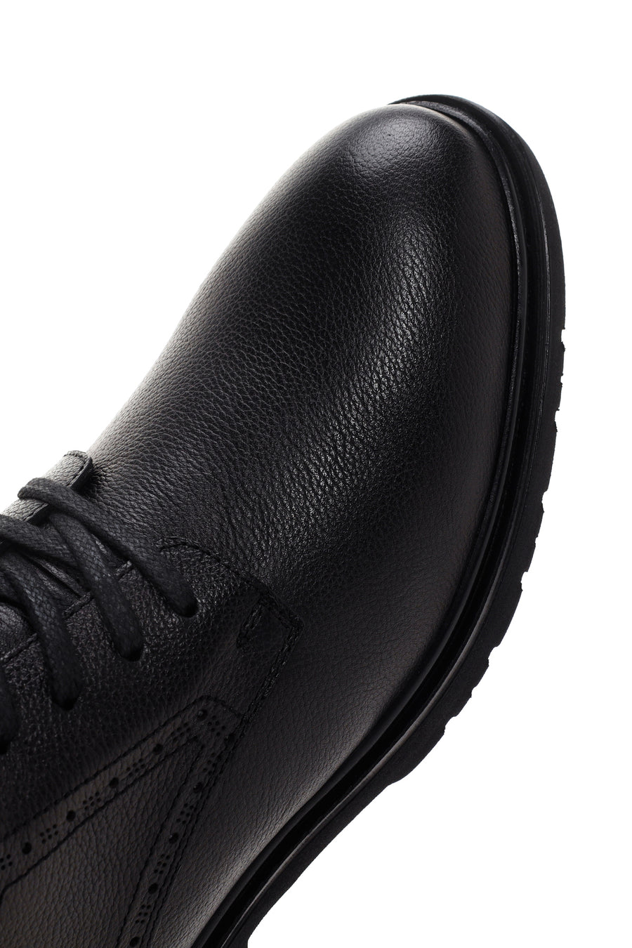 Men's Black Zippered Casual Leather Boots