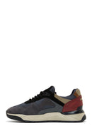 Men's Anthracite Suede Leather Detailed Sneaker | Derimod