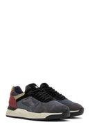 Men's Anthracite Suede Leather Detailed Sneaker | Derimod