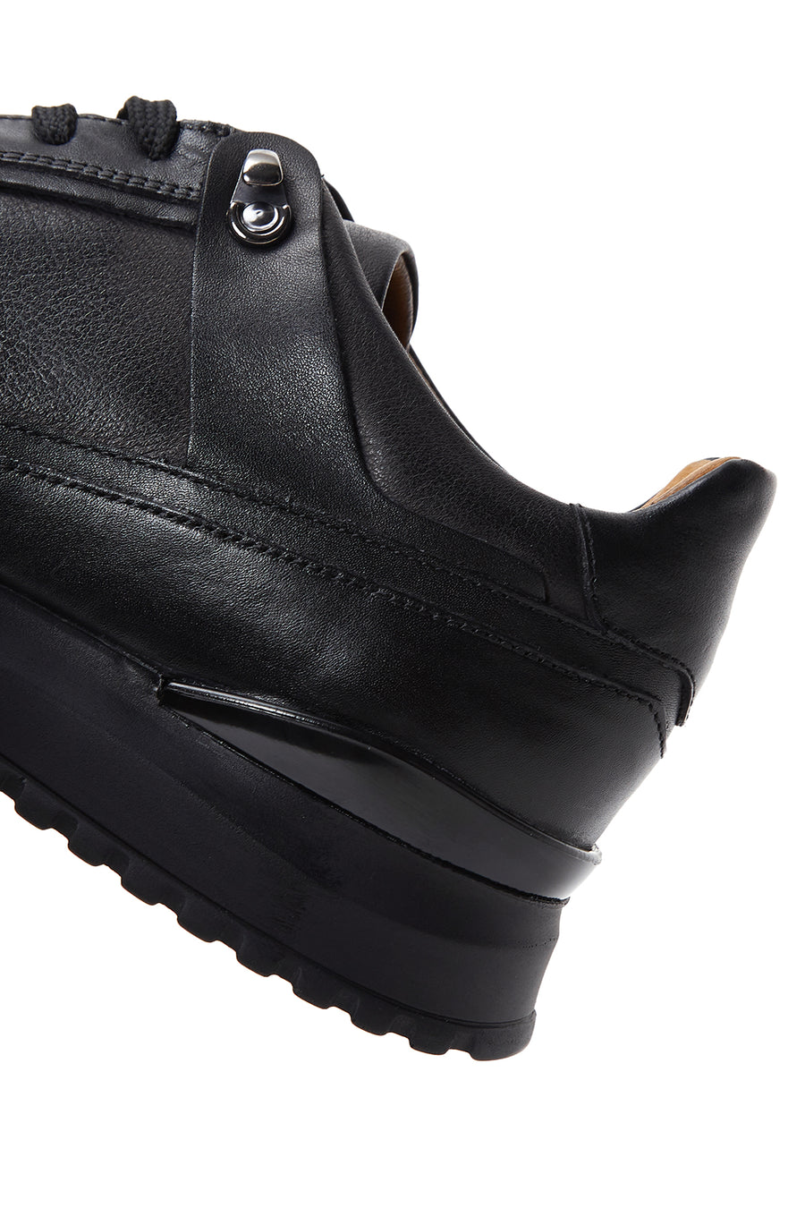 Men's Black Leather Sneaker