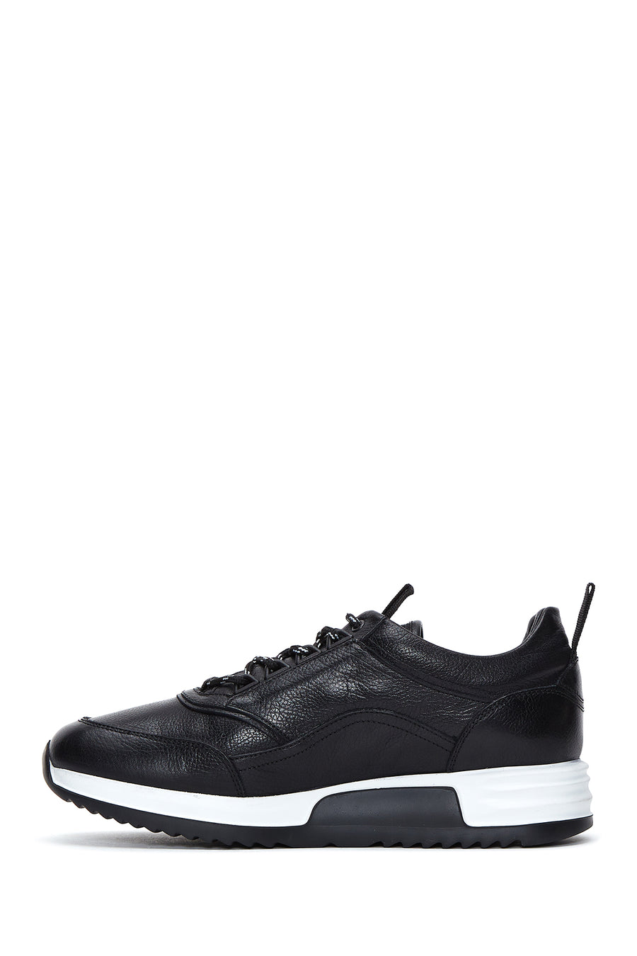 Men's Black Leather Sneaker