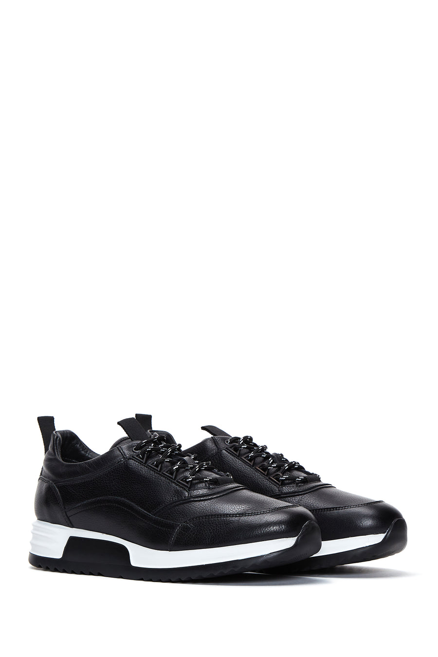 Men's Black Leather Sneaker