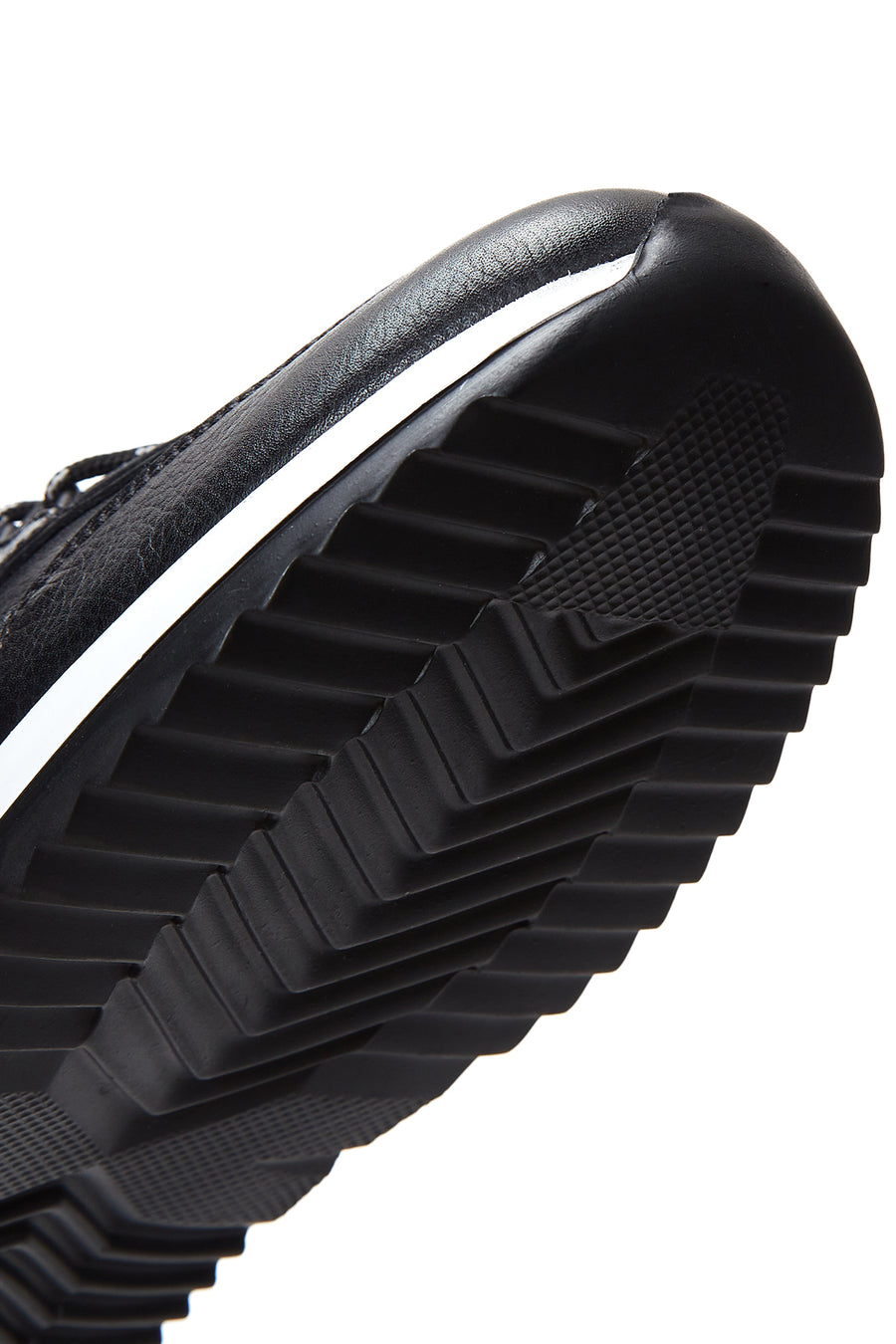 Men's Black Leather Sneaker