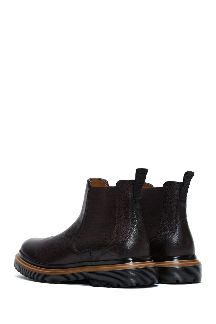 Men's Brown Leather Casual Chelsea Boots