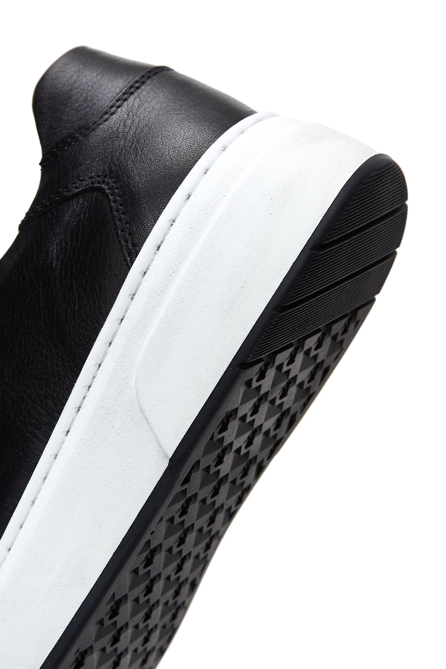 Erkek Siyah Deri Kalın Tabanlı Sneaker