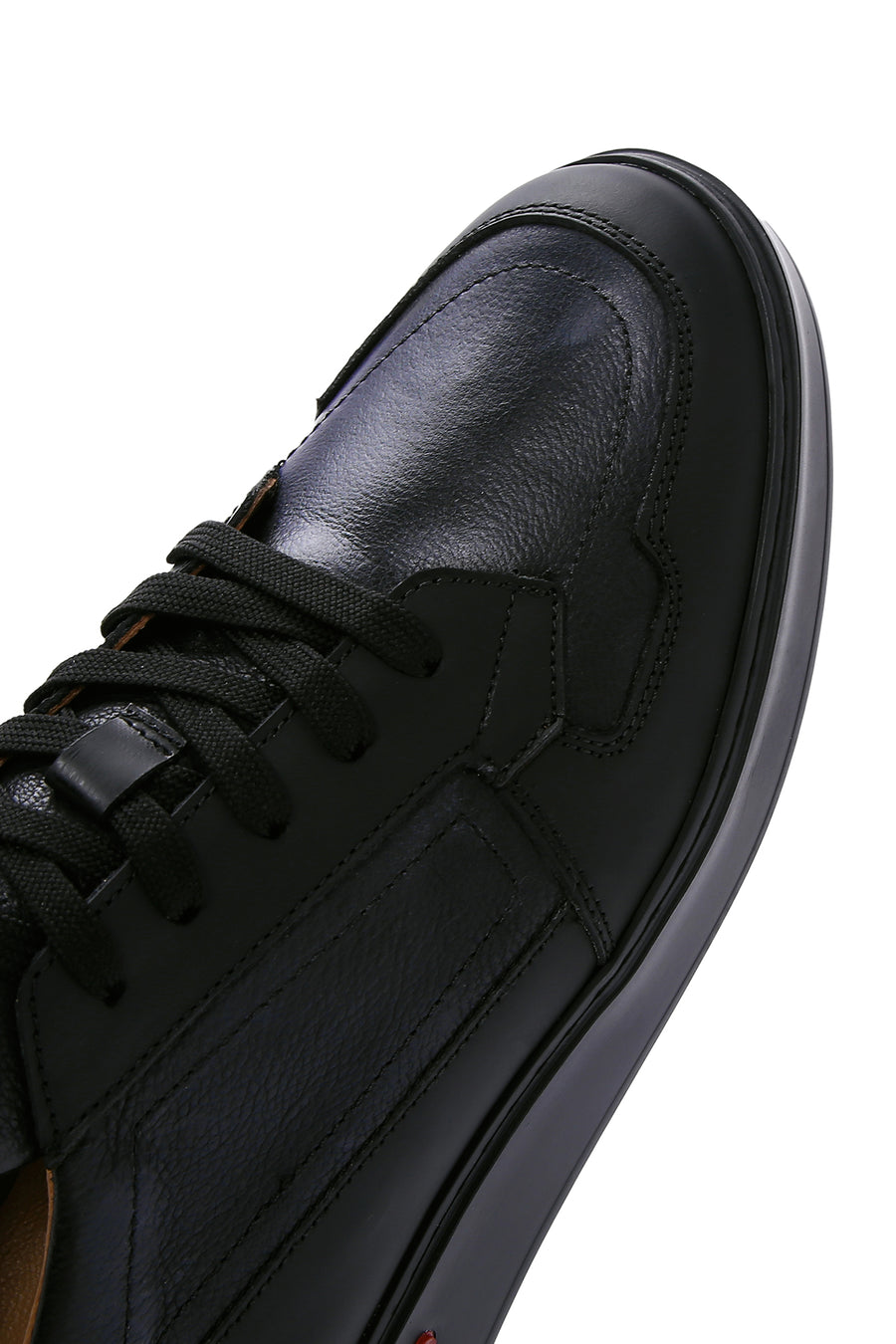 Men's Black Leather Sneaker