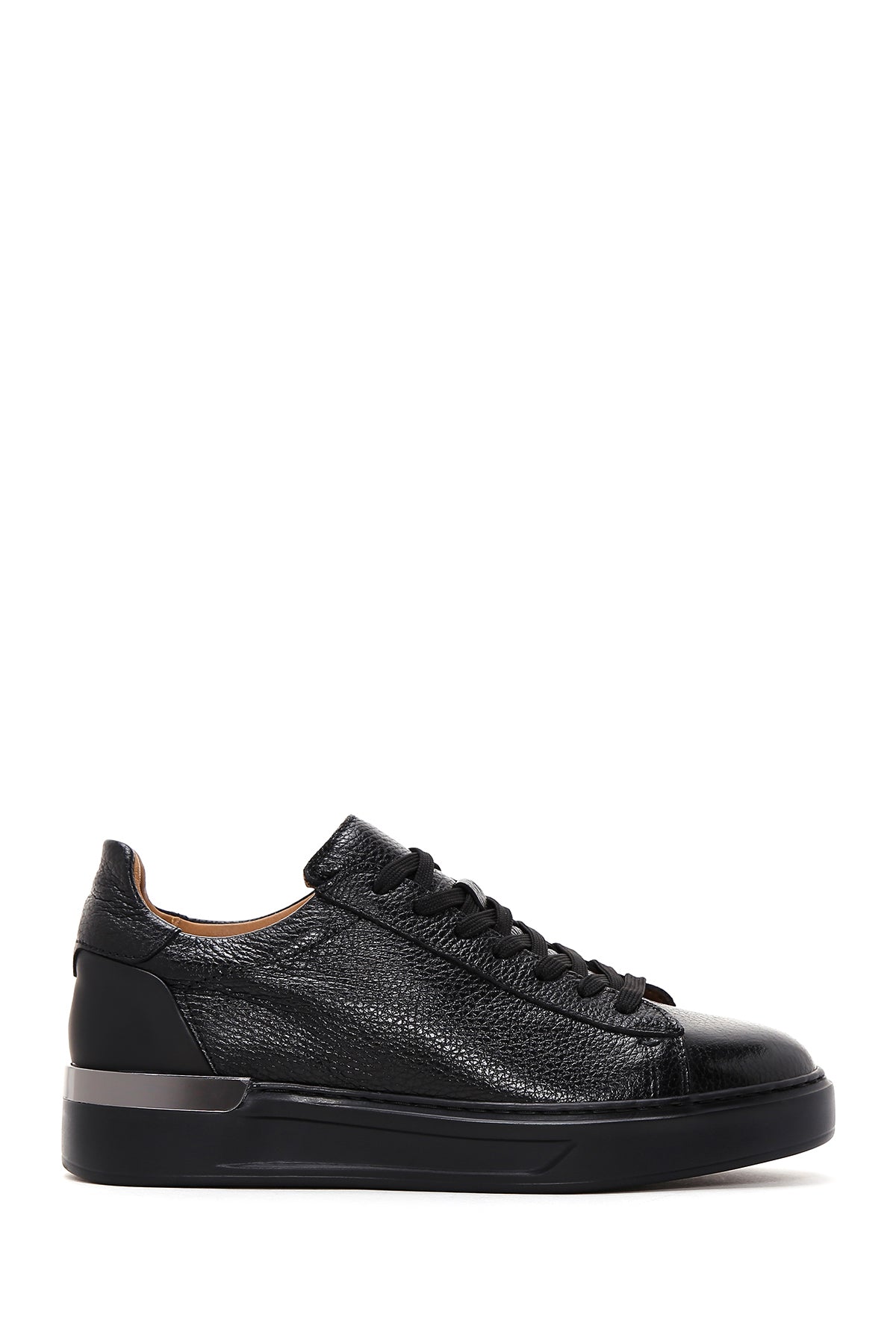 Men's Black Leather Sneaker 23WFD6123FT | Derimod