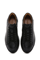 Men's Black Leather Sneaker | Derimod