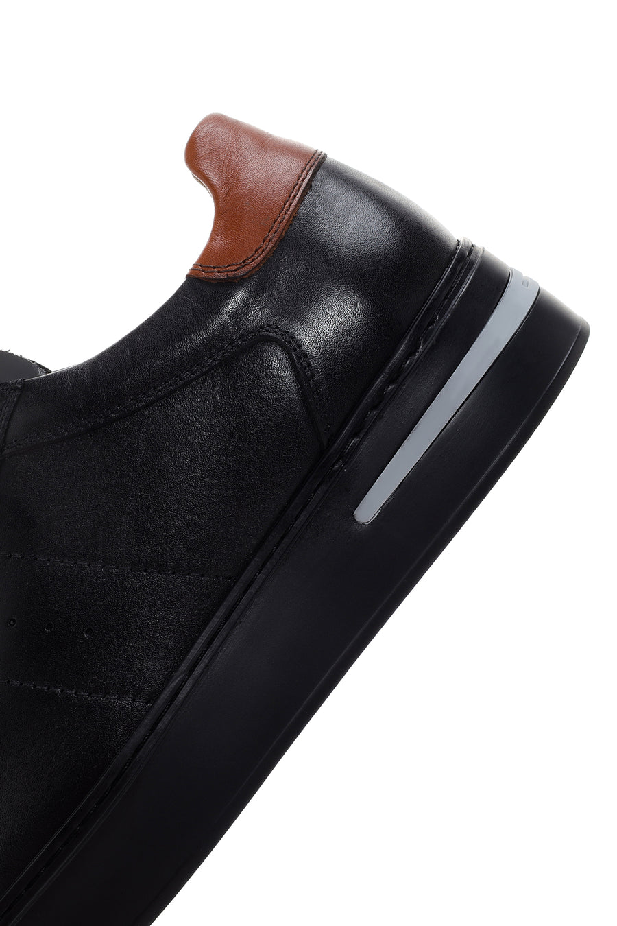Erkek Siyah Deri Sneaker